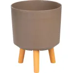 Ghiveci Strend Pro, culoare cafea, 24,5x24,5x31 cm, plastic rezistent