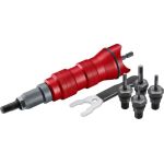 Adaptor de nituit piulite pentru bormașină Strend Pro Premium M3–M10, 1/4", cu valiză
