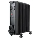 Radiator cu ulei Black+Decker 1500W, 9 elementi, termostat, negru