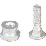 Set șurub și piuliță pentru colier de prindere, zincate
