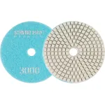 Disc diamantat de lustruire Strend Pro Premium P3000, 100 mm, cu velcro, pentru șlefuire umedă