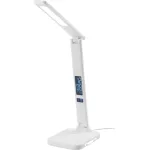 Lampă de birou LED Strend Pro cu încărcare wireless, display LCD, albă, 4 W