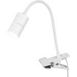 Lampa Strend Pro, stolná, s klipsou na uchytenie, Alu, biela, USB, 41 cm