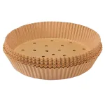 Set 100 forme din hârtie pentru Air Fryer 20 cm, perforate, Beper