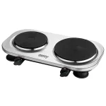 Plită electrică dublă Camry CR 6511, 2500W, inox, 2 zone de gătire