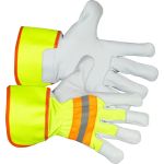 Rukavice Strend Pro Janus High Vision, textil/koža s reflexnými prvkami, veľkosť 09/L, blister