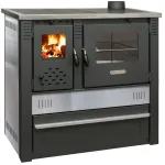 Soba tip spor pe lemne Strend Pro Panonia Inox 10,54 kW, evacuare dreapta