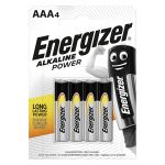 Set baterii alcaline AAA LR03 Energizer, blister 4 bucati