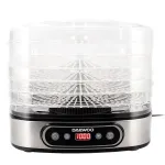 Deshidrator de alimente Daewoo 5 tăvi, 500W, digital, carcasă inox