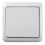 Întrerupător simplu aplicat Lezard, alb, pentru montaj pe tencuială