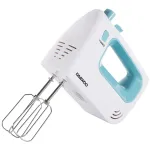 Mixer de mână Daewoo 300W cu 5 viteze și funcție Turbo, turcoaz-alb