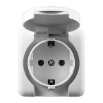 Priză Schuko cu capac de protecție, montaj aplicat pe perete