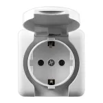Priză Schuko cu capac de protecție, montaj aplicat pe perete