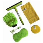 Set curatare auto Fieldmann, 6 piese pentru geamuri si interior