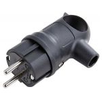 Ștecher Schuko cauciucat cu mâner pentru cabluri, priză 230V