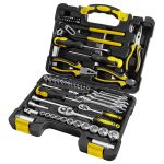 Trusă de scule Fieldmann 65 piese cu tubulare, biți și clești, în cutie