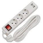 PRELUNGITOR 3 PRIZE CU INTRERUPATOR SI USB 1.5M