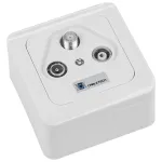 Priză combinată RTV-SAT Cabletech pentru TV, FM și satelit, cu mufă F