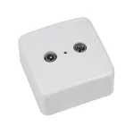 Priză TV aplicată pe perete, albă, model SS3-2022