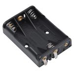 Suport pentru 3 baterii AAA (R3), cu contacte metalice pentru montaj