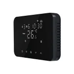 Termostat smart Wi‑Fi Isnatch Soft Touch, panou tactil negru, 230V