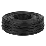 Cablu HQ cu 2 fire negru, rola 100 m pentru instalatii audio-video