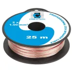 Cablu difuzor CCA 2x1.0 mm² transparent, rolă 25 m