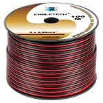 Cablu difuzor din cupru 2x2,5 mm rosu/negru, rola 100 m Cabletech