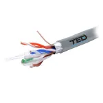 Cablu retea FTP Cat 6 din cupru 0,52 mm, rola 305 m, TED Electric
