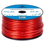 Cablu de putere CU-AL 12GA rosu, 3.31 mm² (4.5 mm), rola 25 m