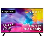 Televizor Smart Kruger&Matz 32" (81 cm) Google TV, HD Ready, Wi‑Fi, DVB‑T2 H.265