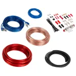 Kit cabluri montaj amplificator auto 4 AWG Kruger&Matz, cu siguranță 60A