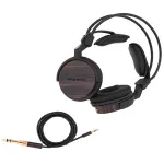 Căști Kruger&Matz din lemn de abanos, 50 mm, jack 3.5 mm aurit