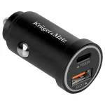 Încărcător auto Kruger&Matz 38W cu USB-A și USB-C, QC 3.0 & PD
