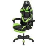 Scaun gaming Kruger&Matz GX-150 verde-negru, spatar 145° si suport 150 kg