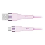 Cablu USB–Micro USB din silicon 1 m, roz, Kruger&Matz Basic