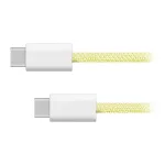Cablu USB-C la USB-C Kruger&Matz 60W, 1 m, nylon, galben