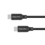 Cablu USB-C la USB-C Kruger&Matz 2,5 m, 100W, USB 2.0, E-mark