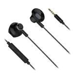 Căști in-ear Kruger&Matz cu microfon, jack 3,5 mm placat cu aur, negru