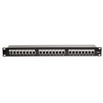 Patch panel 24 porturi RJ45 Cat5e FTP, 1U pentru rack 19", Krone/110 - Emtex