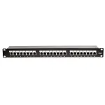 Patch panel 24 porturi RJ45 Cat5e FTP, 1U pentru rack 19", Krone/110 - Emtex