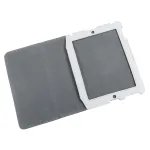 Husă albă din piele naturală pentru Apple iPad 2, tip carte