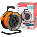 Kábel Strend Pro DG-FB04 predlžovací, L-15 m, na bubne, prierez 1,5 mm2