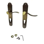 Set mânere pentru ușă cu șild Combi-L BB 08/072, finisaj bronz antichizat