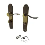 Set mânere pentru ușă WC Combi-L 08/072/0,6, finisaj bronz, stânga