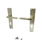 Set mânere ușă cu șild Europa PZ 72 mm, pentru stânga