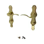 Set mânere ușă WC Löffel-L 08/072/06, alamă lucioasă, cu rozete