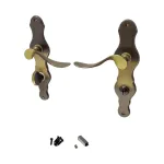 Set mâner ușă cu placă lungă și blocare WC, bronz antic LOEFFEL-L 08/072/06