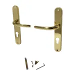 Set mânere pentru ușă Silvia PZ 72, finisaj auriu, pe șild lung (L)