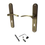 Set mânere ușă Violetta BB 08/072, bronz antichizat, placă lungă
